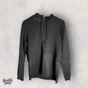 Apana Womens 1/4 Zip Athletic Hoodie Black Small Lightweight Workout Top Running